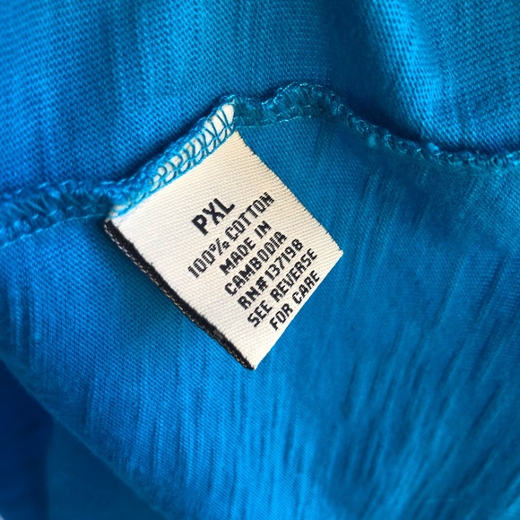 2 a Tee- NWT Blue shirt- PXL - Picture 6 of 6